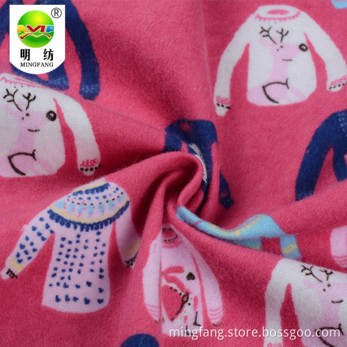 Wholesale colorful organic cotton printed flannel fabric for children